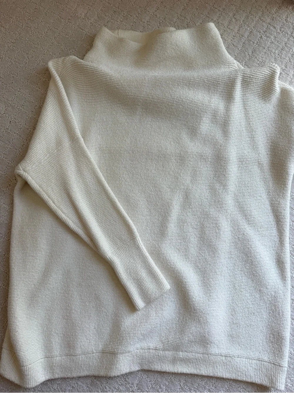 Free Peoole Cream Turtleneck Knit Tunic